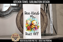 Cute Bees Sublimation Towel PNG Designs | Bee Kind Bee Brave Product Image 2