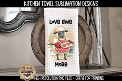 Valentine Sheep Sublimation Kitchen Towel Designs Product Image 2