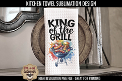 King of The Grill Fathers Day - Sublimation Kitchen Towel Product Image 2