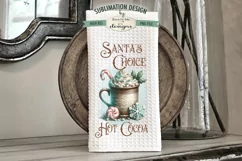 Mrs Claus Cocoa Vintage Mug Sublimation Towel Design PNG Product Image 2