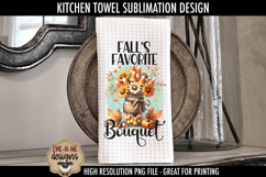Candy Corn Bouquets - Fall Kitchen Towel Sublimation PNGs Product Image 2