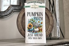 Pumpkin Patch Plaid Pumpkins Towel Sublimation Designs Product Image 2