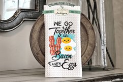 Go Together Sublimation Towel PNG - Cookies Milk - Bacon Egg Product Image 2
