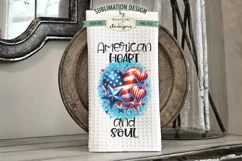 Patriotic Hearts and Stars - Sublimation Dish Towel Designs Product Image 2