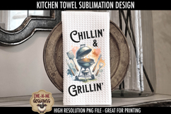 Grilling BBQ Fathers Day - Sublimation Kitchen Towel Product Image 2