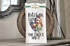 Funny Chickens Kitchen Towel Sublimation | Kitchen Open PNG Product Image 2