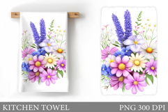 Flowers Kitchen Towel. Wildflowers Kitchen Towel Design Product Image 1
