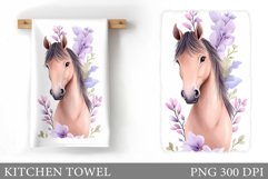 Horse Kitchen Towel Design. Horse Sublimation Product Image 1