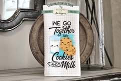 Go Together Sublimation Towel PNG - Cookies Milk - Bacon Egg Product Image 3