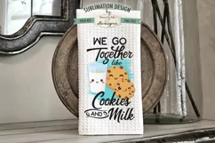 Go Together Sublimation Towel PNG - Cookies Milk - Bacon Egg Product Image 3
