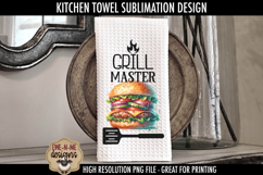 Grill Master Chillin Fathers Day - Sublimation Kitchen Towel Product Image 3