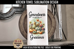 Funny Fall Gourds - Autumn Kitchen Towel Sublimation PNGs Product Image 3