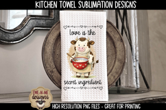 Valentine Cows Sublimation Kitchen Towel Designs Product Image 3