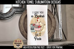 Valentine Chickens Sublimation Kitchen Towel Designs Product Image 3