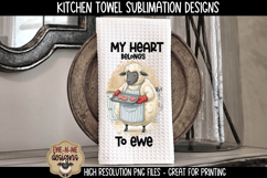 Valentine Sheep Sublimation Kitchen Towel Designs Product Image 3