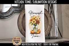 Harvest Mason Jar with Sunflowers | Towel Sublimation PNG Product Image 6