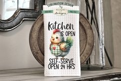 Funny Chickens Kitchen Towel Sublimation | Kitchen Open PNG Product Image 3