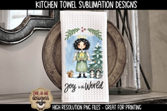 Christmas Angels - Kitchen Towel Sublimation PNG Files Product Image 3