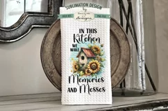 Bird Houses and Sunflowers Sublimation Dish Towel Designs Product Image 3