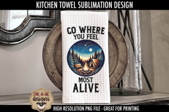 Tent Camping Outdoor Fathers Day Sublimation Kitchen Towels Product Image 4
