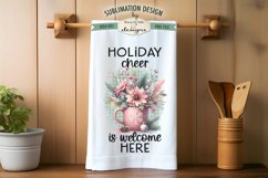 Poinsettia Mugs | Christmas Cups Kitchen Towel Sublimation Product Image 4