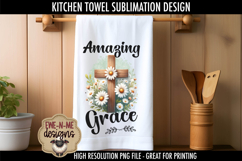 Daisy Cross Kitchen Towel Sublimation Designs Product Image 4
