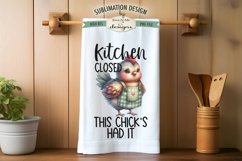 Funny Chickens Kitchen Towel Sublimation | Kitchen Open PNG Product Image 4