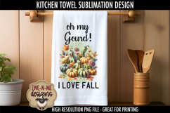 Funny Fall Gourds - Autumn Kitchen Towel Sublimation PNGs Product Image 4