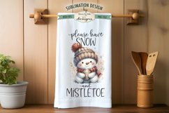 Cute Snowman Kitchen Towel Sublimation Designs Product Image 4
