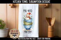 Snowman Mixing Bowls | Towel Sublimation PNG Product Image 4