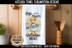 Valentine Highland Cows Sublimation Kitchen Towel Designs Product Image 4