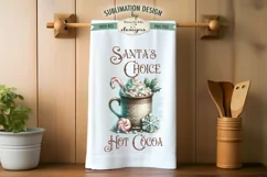 Mrs Claus Cocoa Vintage Mug Sublimation Towel Design PNG Product Image 4