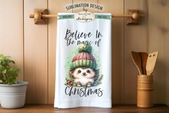 Hedgehog Christmas | Kitchen Towel Sublimation Designs Product Image 4