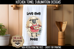 Valentine Sheep Sublimation Kitchen Towel Designs Product Image 4