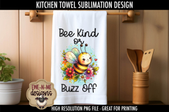 Cute Bees Sublimation Towel PNG Designs | Bee Kind Bee Brave Product Image 4