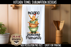 Gingerbread Mixing Bowls | Towel Sublimation PNG Product Image 5