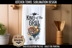 King of The Grill Fathers Day - Sublimation Kitchen Towel Product Image 5