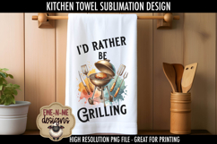 Grilling BBQ Fathers Day - Sublimation Kitchen Towel Product Image 5