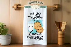 Go Together Sublimation Towel PNG - Cookies Milk - Bacon Egg Product Image 5