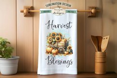 Harvest Pumpkin Wagons Kitchen Towel Sublimation Design Product Image 5