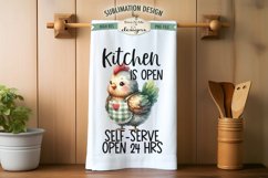Funny Chickens Kitchen Towel Sublimation | Kitchen Open PNG Product Image 5