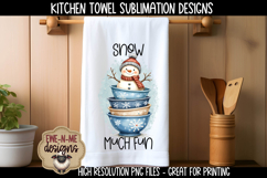 Snowman Mixing Bowls | Towel Sublimation PNG Product Image 5