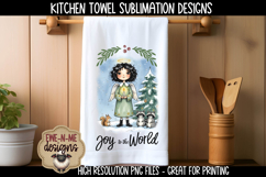 Christmas Angels - Kitchen Towel Sublimation PNG Files Product Image 5