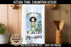 Christmas Angels - Kitchen Towel Sublimation PNG Files Product Image 5