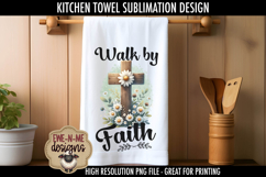 Daisy Cross Kitchen Towel Sublimation Designs Product Image 5