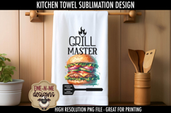 Grill Master Chillin Fathers Day - Sublimation Kitchen Towel Product Image 5