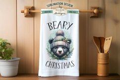 Black Bear Christmas | Kitchen Towel Sublimation Designs Product Image 5