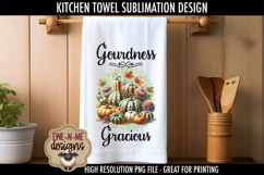 Funny Fall Gourds - Autumn Kitchen Towel Sublimation PNGs Product Image 5