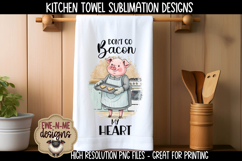 Valentine Pigs Sublimation Kitchen Towel Designs Product Image 5