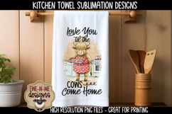 Valentine Highland Cows Sublimation Kitchen Towel Designs Product Image 5